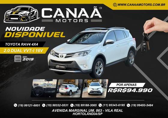 TOYOTA RAV4 2.0 4X4 16V GASOLINA 4P AUTOMÁTICO